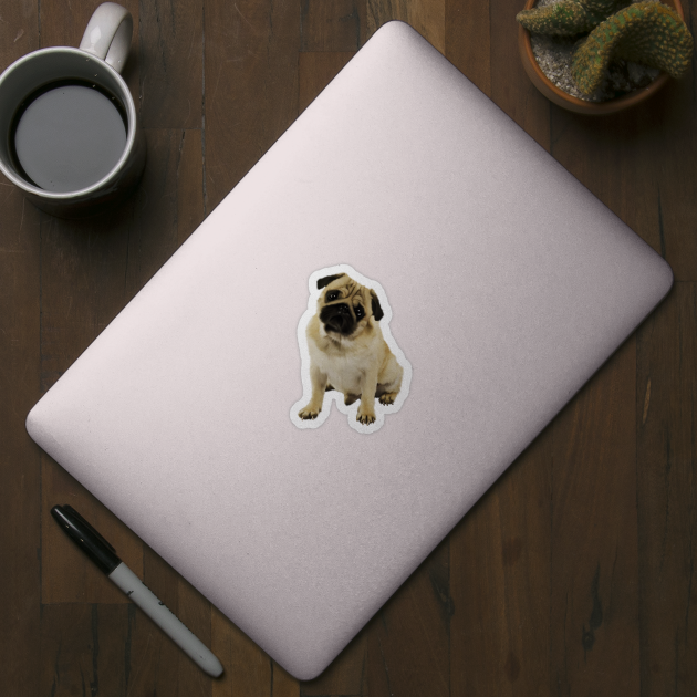 Pug Dog, Cream Pug Dog Lover by logiamerch